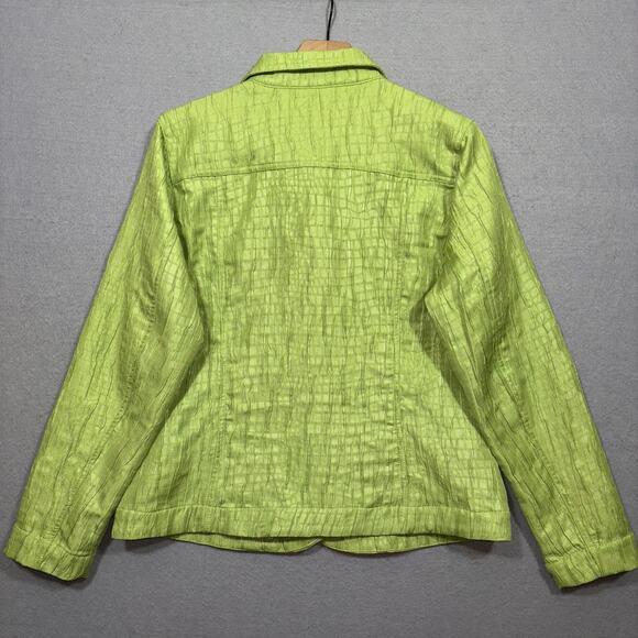 Green Lightweight Textured Jacket Medium Fairy Garden Witchy Statement Capsule - Picture 2 of 4